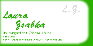 laura zsabka business card